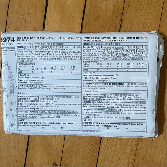 Three costume patterns all new not used. Simplicity 8587 and 5974 McCalls 3286, - Picture 3 of 7